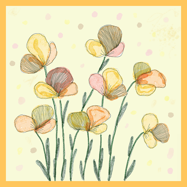 Blume, Pastell, Natur, Zeichnen, Malen