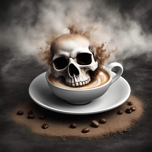 Ai Generiert, Schädel, Kaffee