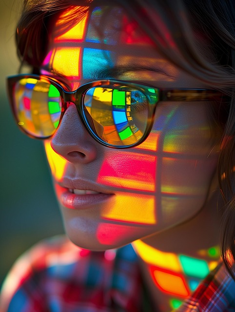 Free ai generated woman glasses illustration