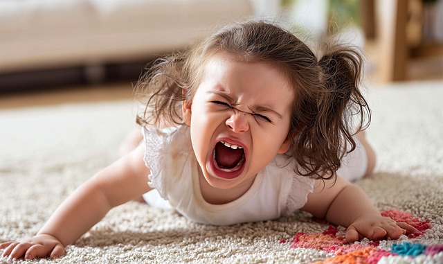 Free ai generated toddler tantrum illustration