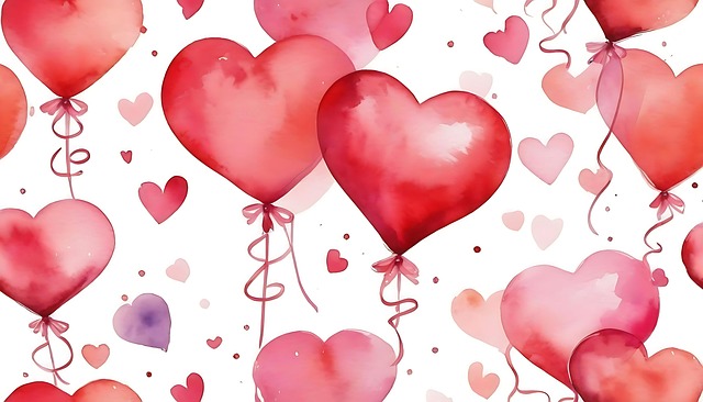 Download free HD stock image of Ai Generated Heart Free ai generated heart balloons illustration