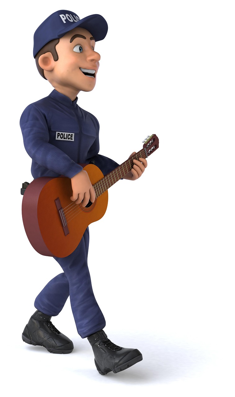 Download Guitar, Music, Police. Royalty-Free Stock Illustration Image ...
