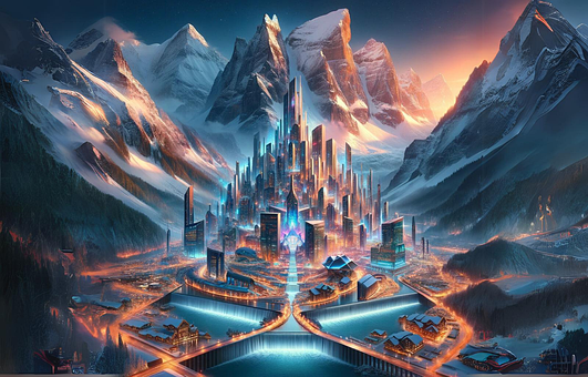 Free Ai Generated Mountains illustration and picture