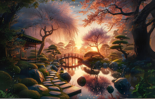 Ai Generado, Zen, Paisaje, Meditación