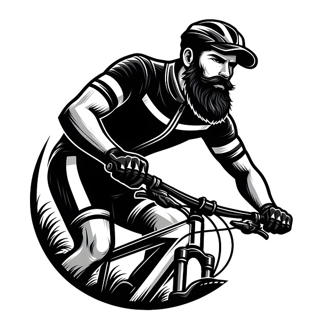 Free ai generated man bicycle illustration