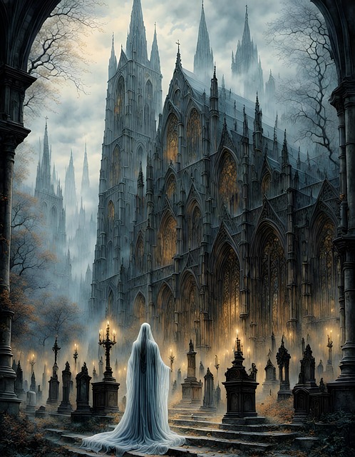 Free ai generated spirit gravestones illustration