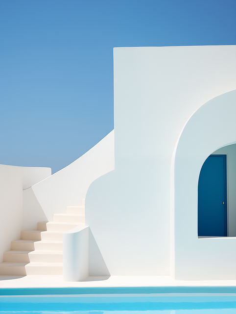 Free pool house simplistic illustration