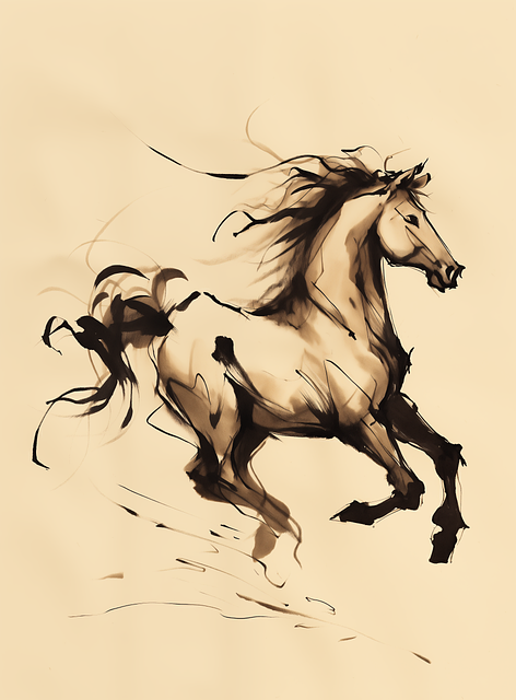 Free ai generated horse nature illustration