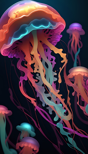 Water, Jellyfish, Light, Blue, Smoke
