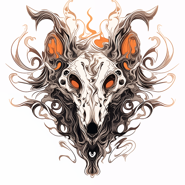 Free ai generated skull skeleton illustration