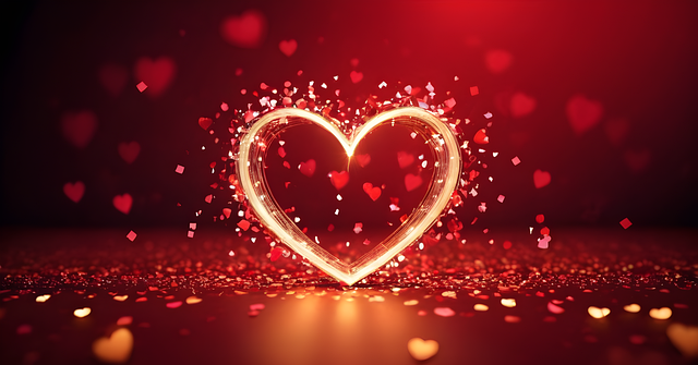 Free ai generated hearts roses illustration