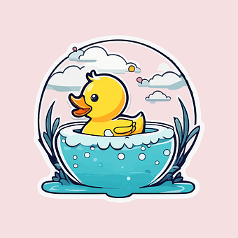 Rubber Duck, Gul And, Ælling, And, Natur