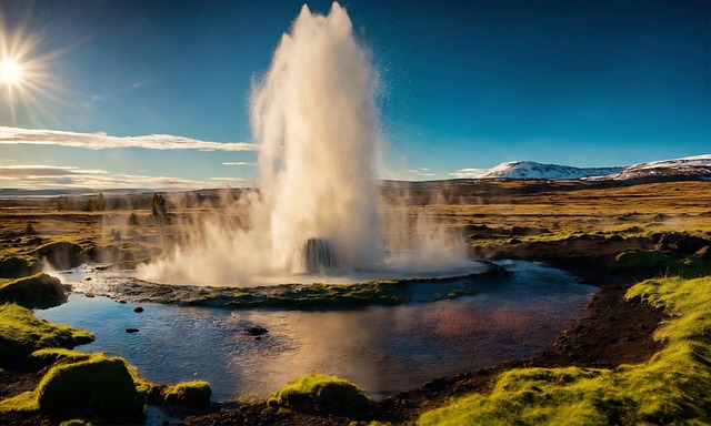 Free ai generated geyser steam illustration