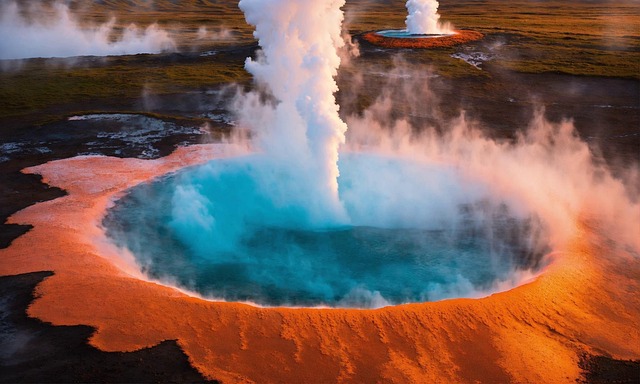 Free ai generated geyser steam illustration