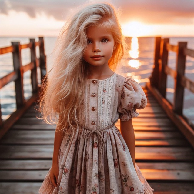 Download free HD stock image of Little Girl Free little girl portrait illustration