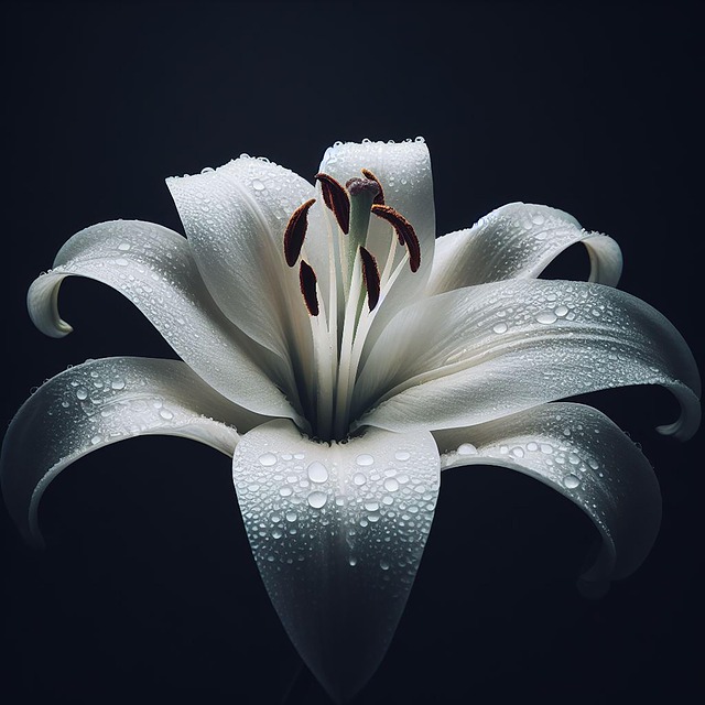 Free ai generated lily flower illustration