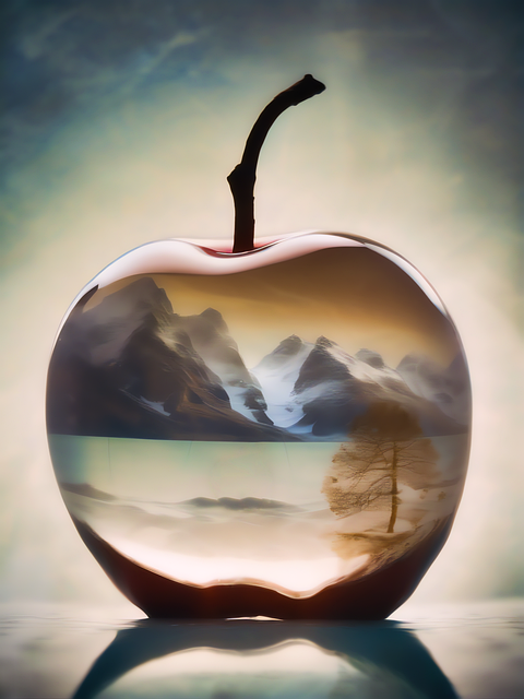 Download free HD stock image of Ai Generated Nature Free ai generated nature apple illustration
