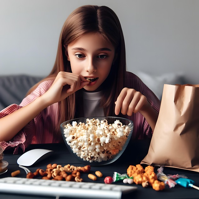 Ai Genereret, Pige, Barn, Popcorn