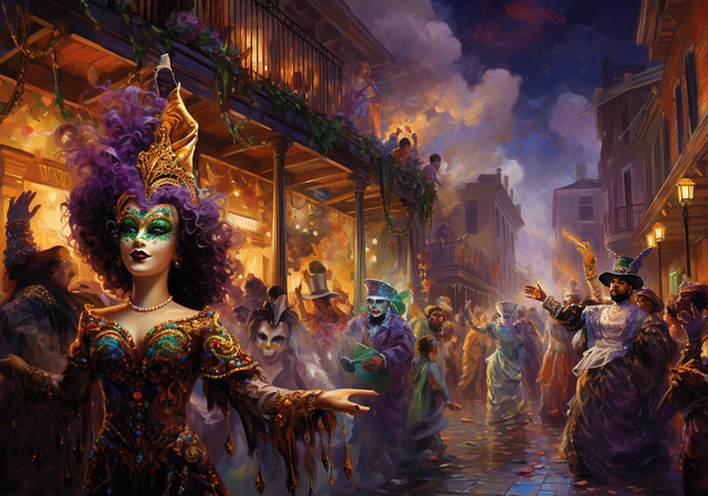 Free ai generated mardi gras carnival illustration