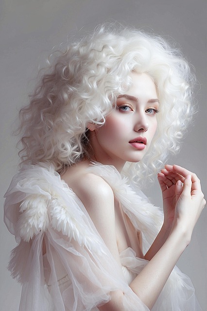 Free ai generated albino woman illustration