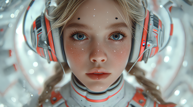 Free ai generated woman futuristic illustration