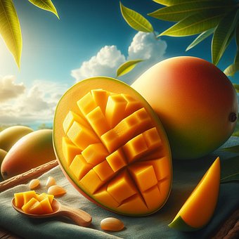 Ai Generert, Mango, Juice, Sunn, Mat