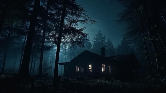 Free ai generated house spooky illustration