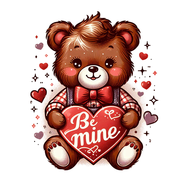 Free ai generated teddy bear heart illustration