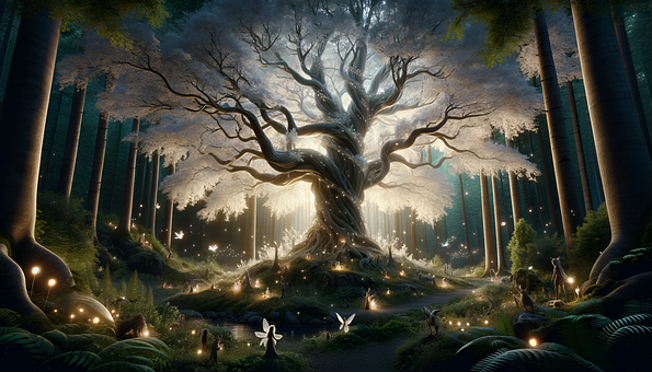 Free Ai Generated Ancient Tree illustration and picture