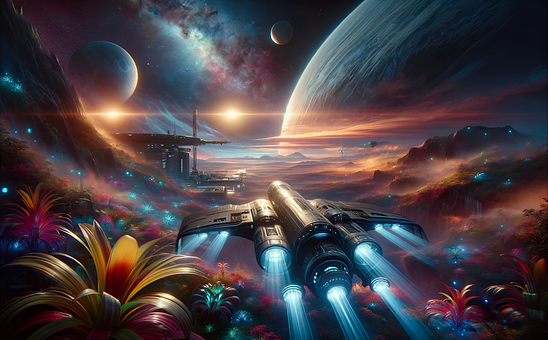 Free Ai Generated Spaceship illustration and picture