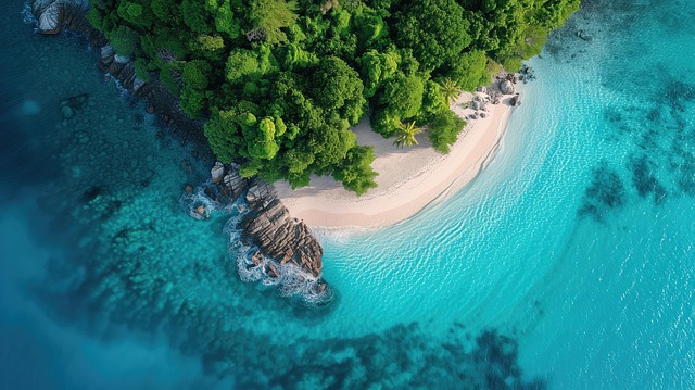 Download free HD stock image of Ai Generated Beach Free ai generated beach island illustration