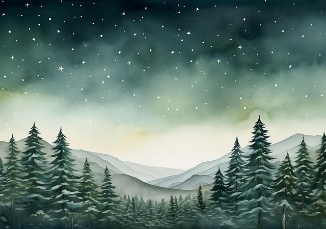 Ai Generiert, Bäume, Schnee, Szene