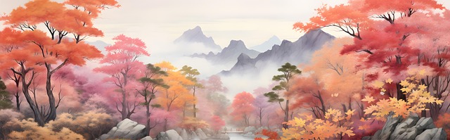 Free ai generated forest trees illustration