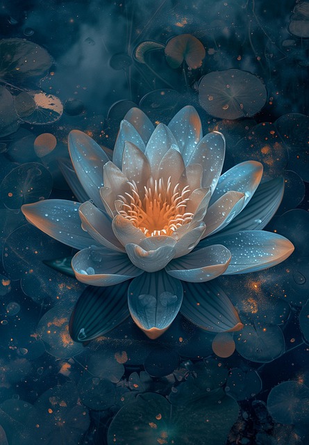 Free ai generated lotus flower illustration