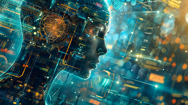 Free cyborg technology robotic illustration
