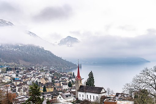 Schweiz, Schwyz, Gersau, Alpen