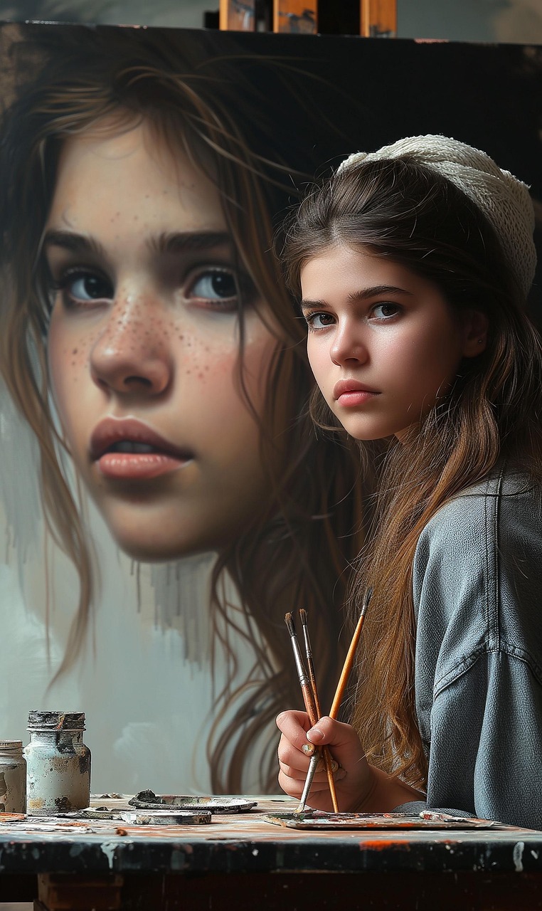 Painter Ai Girl Painter Ai Girl