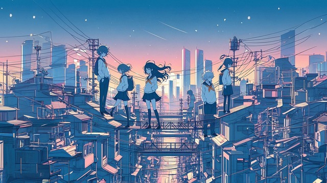 Download Anime, Wallpaper, Cartoon. Royalty-Free Stock Illustration