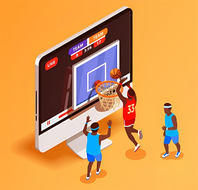 Free basketball game play illustration