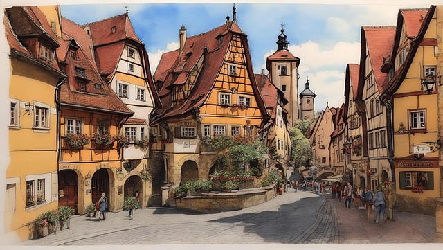Download free HD stock image of Ai Generated City Free ai generated city houses illustration