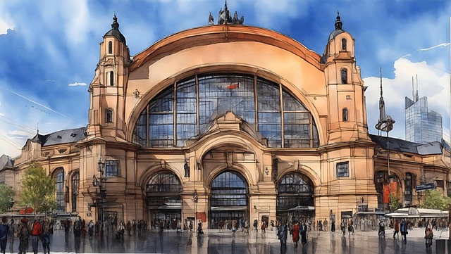 Free ai generated building architecture illustration