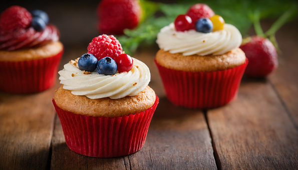 Muffins, Dessert, Bakeri Produkter, Mat