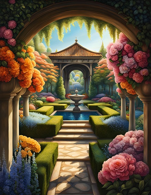 Free ai generated nature garden illustration
