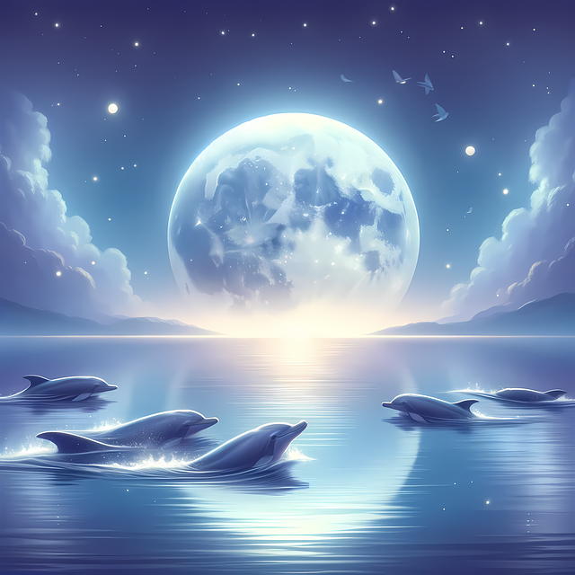 Free ai generated dolphins ocean illustration