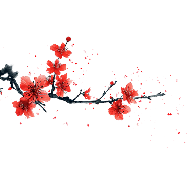 Free cherry blossom blossom branch illustration