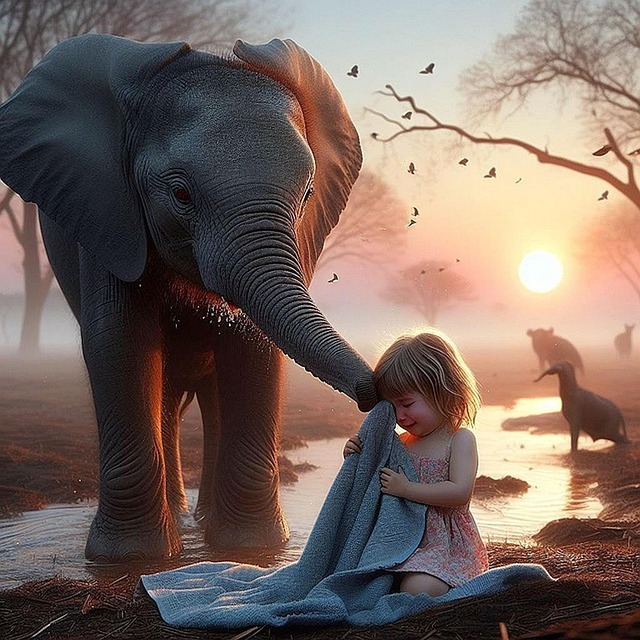 Download Ai Generated Elephant Girl Royalty Free Stock Illustration