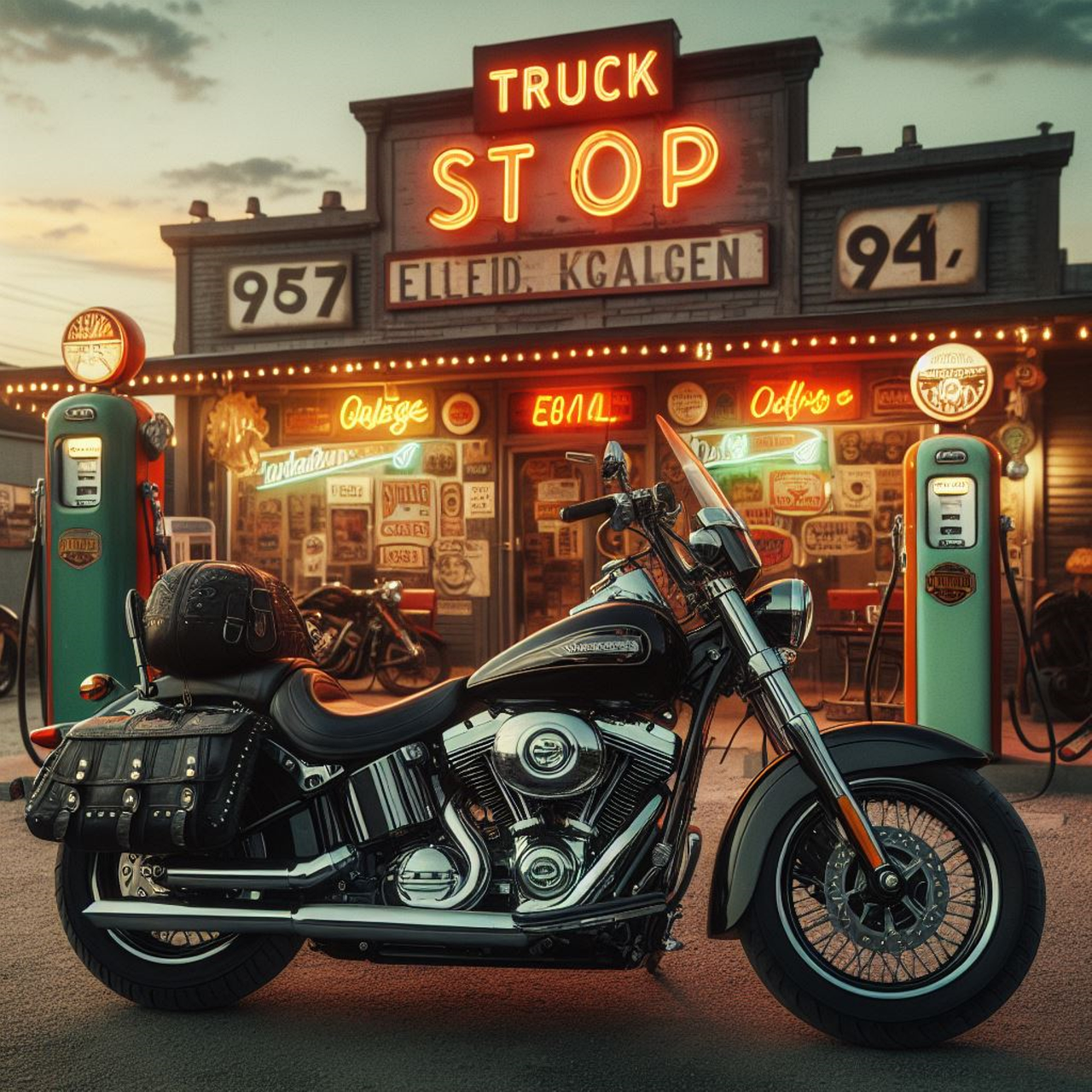 Download free HD stock image of Ai Generated Harley Free ai generated harley motorcycle illustration