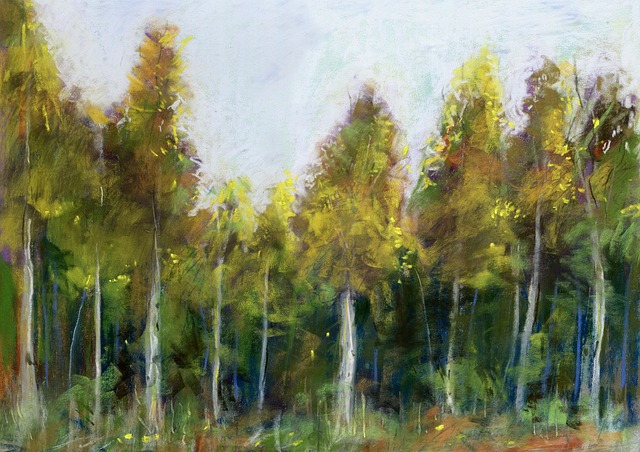 Herbst, Wald, Landschaft, Birke, Espe