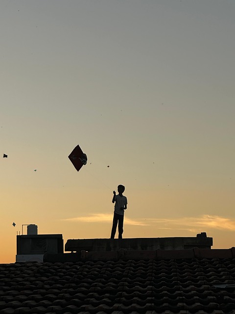 Papírový Drak, Děti, Zábava, Silueta
