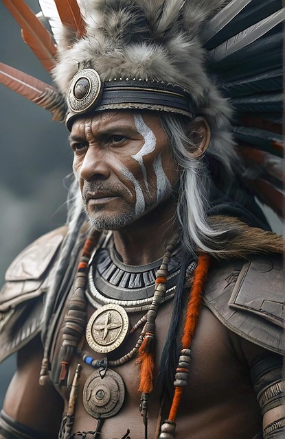 Free ai generated man red indian illustration